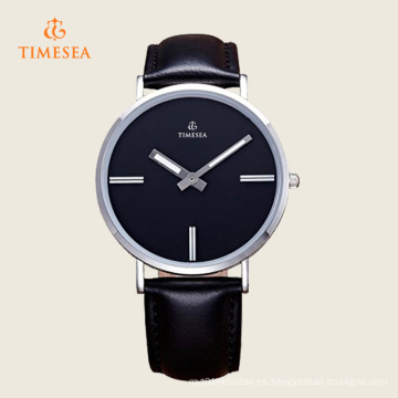 Reloj de pulsera de cuarzo Casual Timesea con correa de cuero 72295